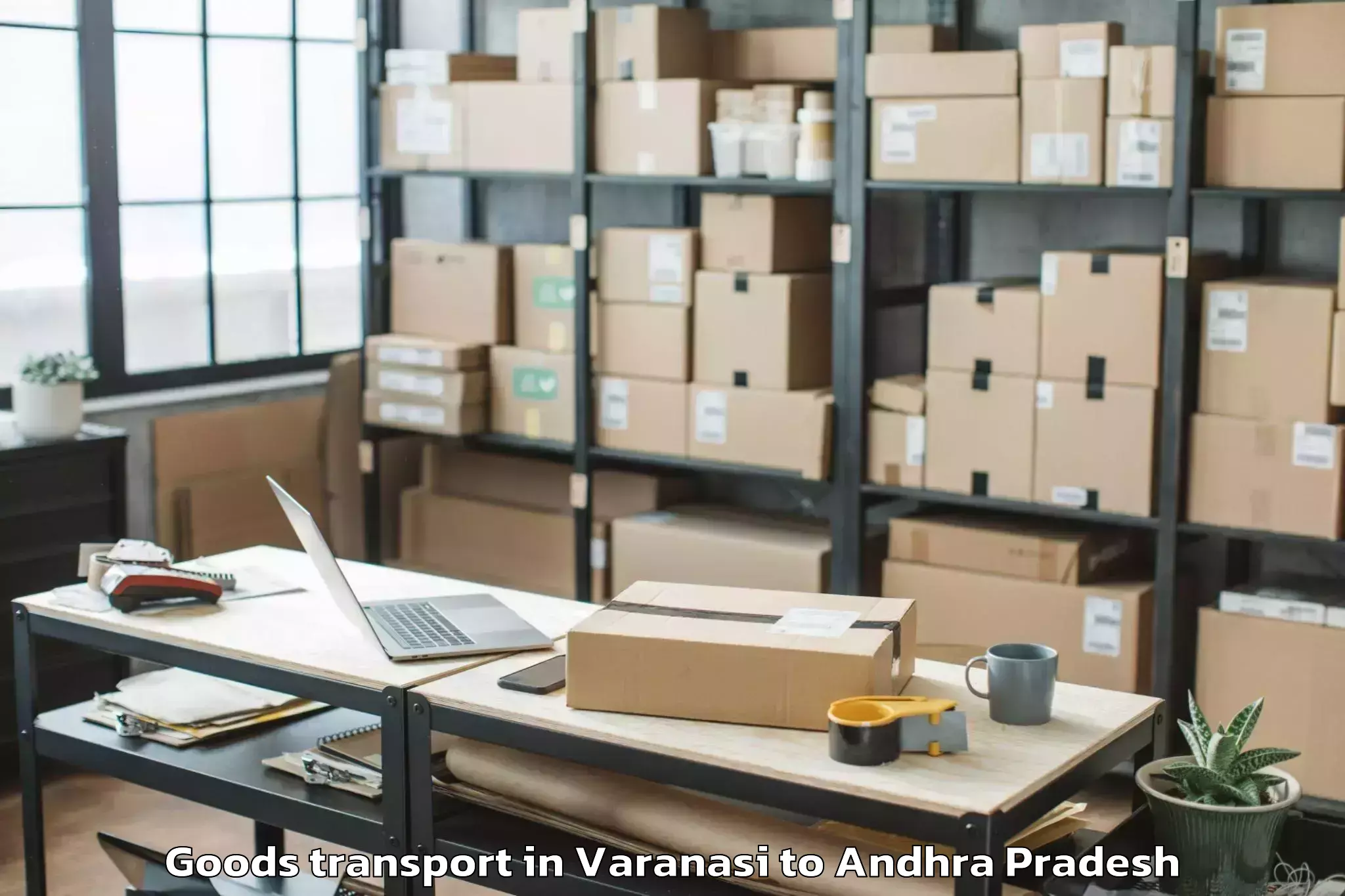 Expert Varanasi to Etikoppaka Goods Transport